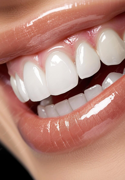 Detalle de carillas dentales